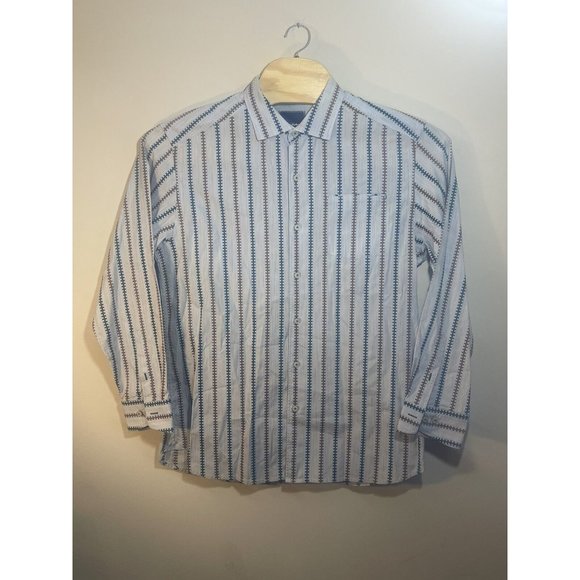 Tommy Bahama Men's‎ Western Long Sleeve Stripe Button-Down Shirt Size L - Picture 1 of 6
